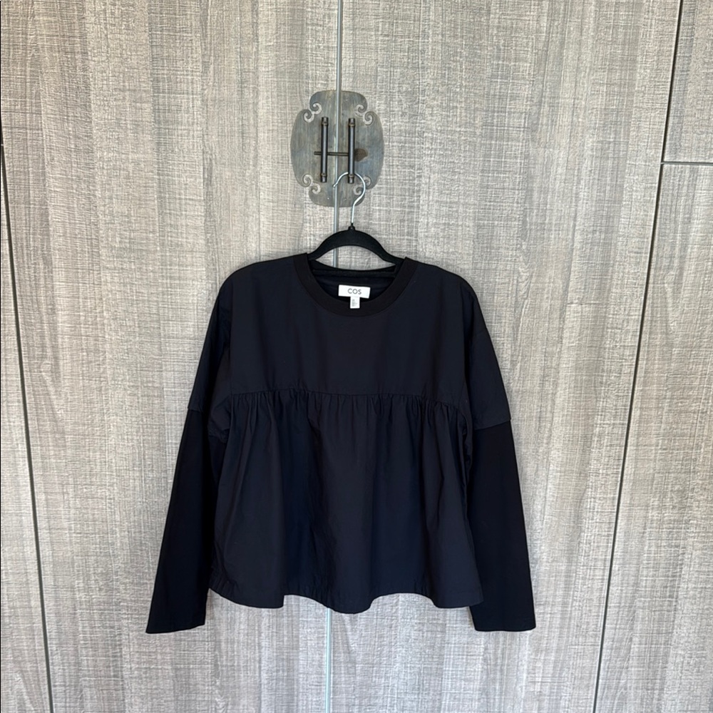 COS Black Long Sleeve Blouse